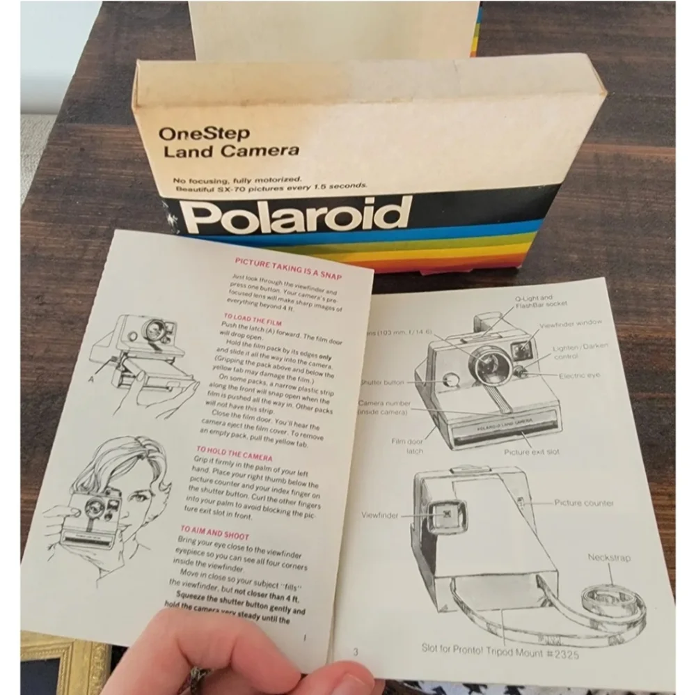 1970s Rainbow Polaroid Camera